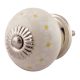 Cream Round Tiny Flower Ceramic Dresser Knobs Online